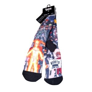 Naruto Graphic Socks - Black and Multicolor